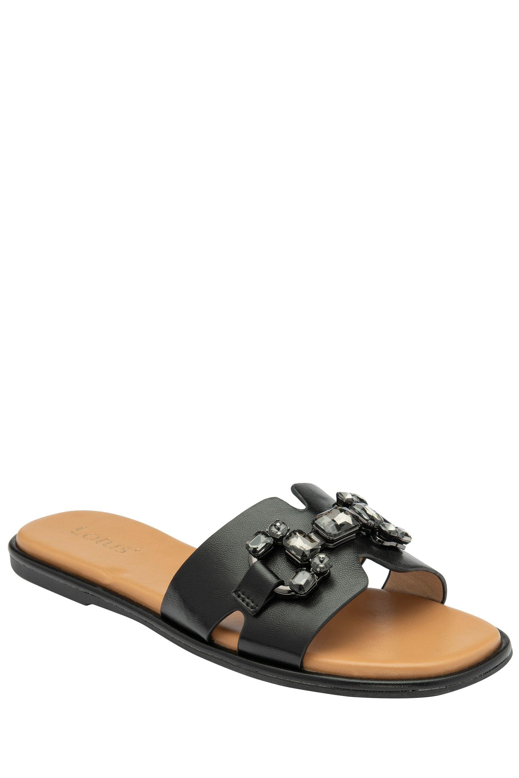Lotus black sandals top