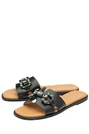 Lotus Black Mule Sandals - Image 2 of 4