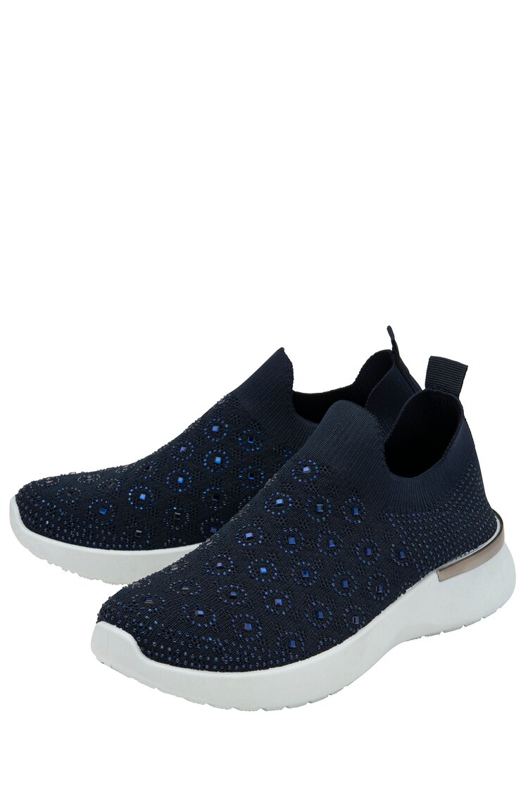 Lotus Blue Slip-On Casual Trainers - Image 2 of 4