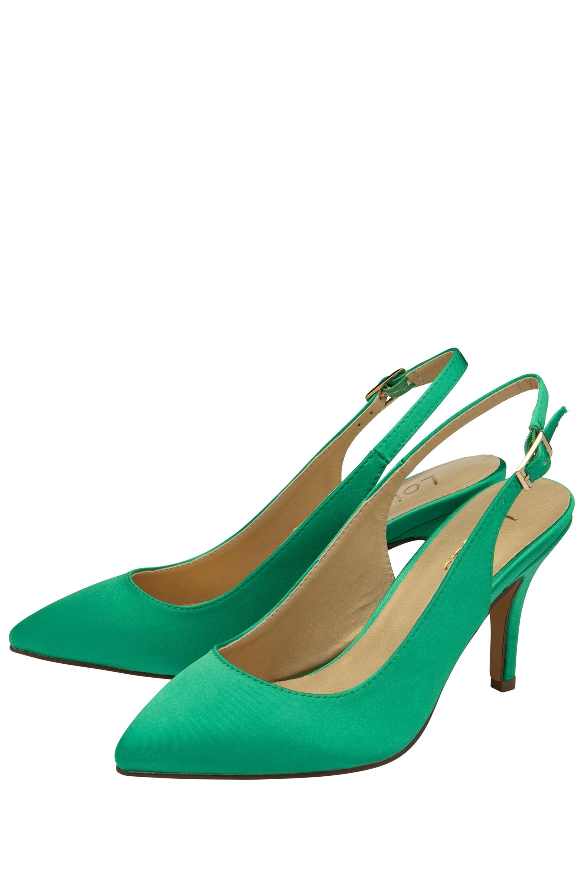 Lotus Green Slingback Court Shoes - Image 2 of 4