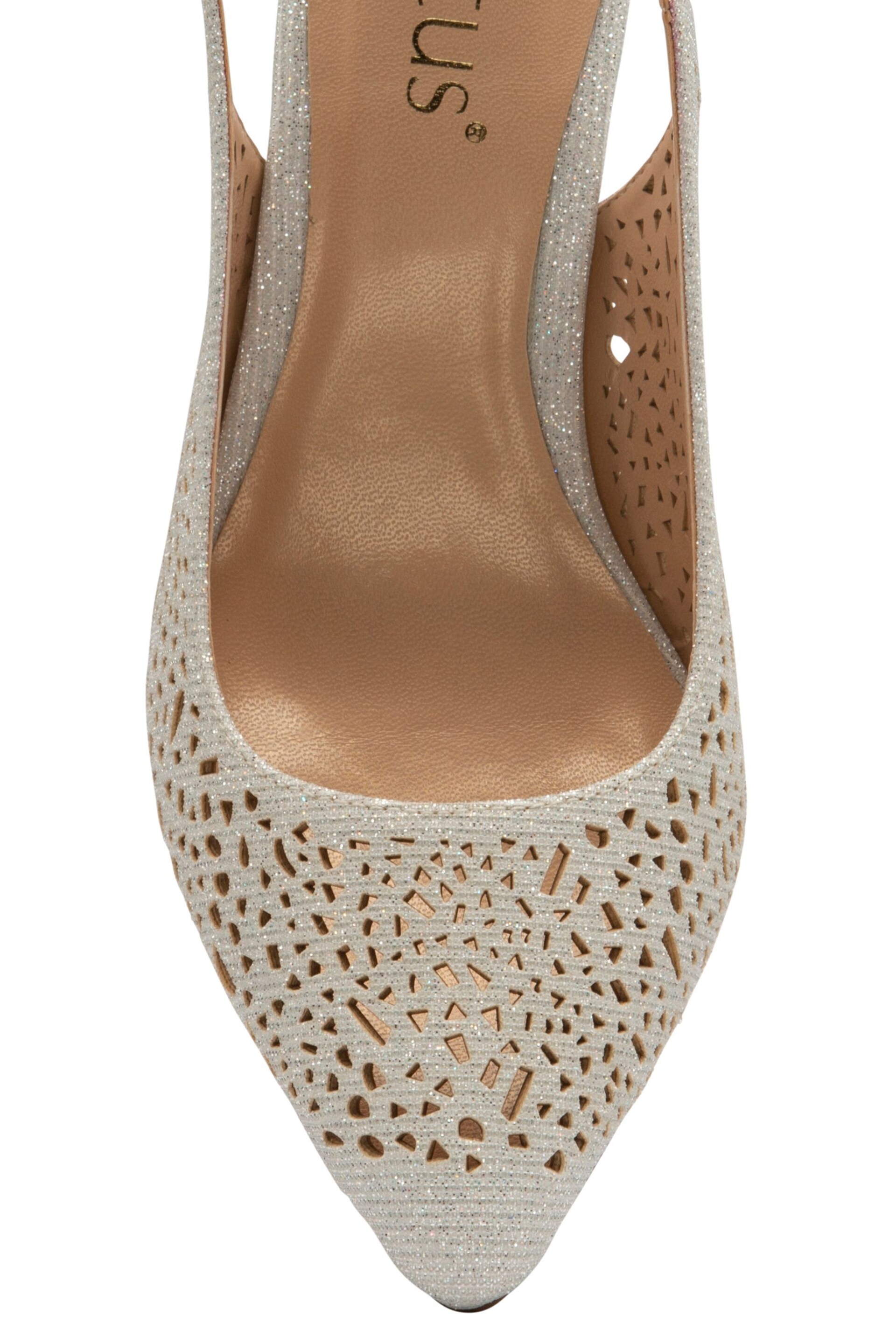 Lotus Silver Slingback Court Shoes - Image 4 of 4