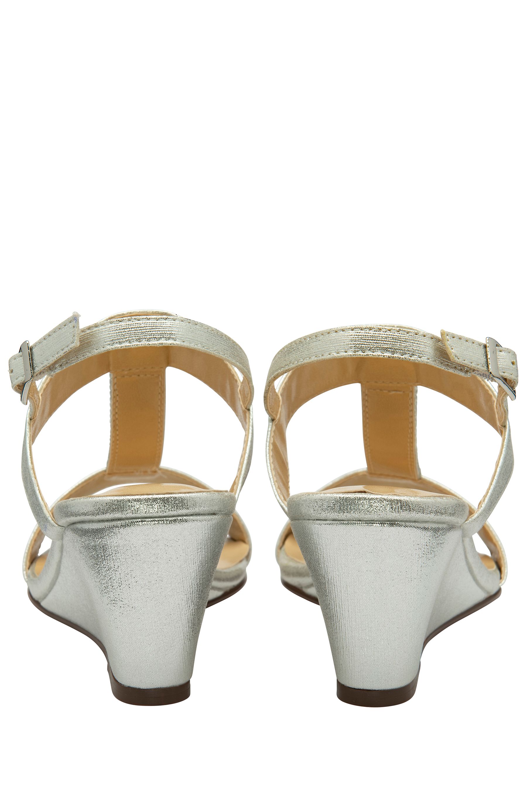 Lotus silver wedge sandals clearance