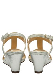 Lotus Silver Slingback Wedge Sandals - Image 3 of 4