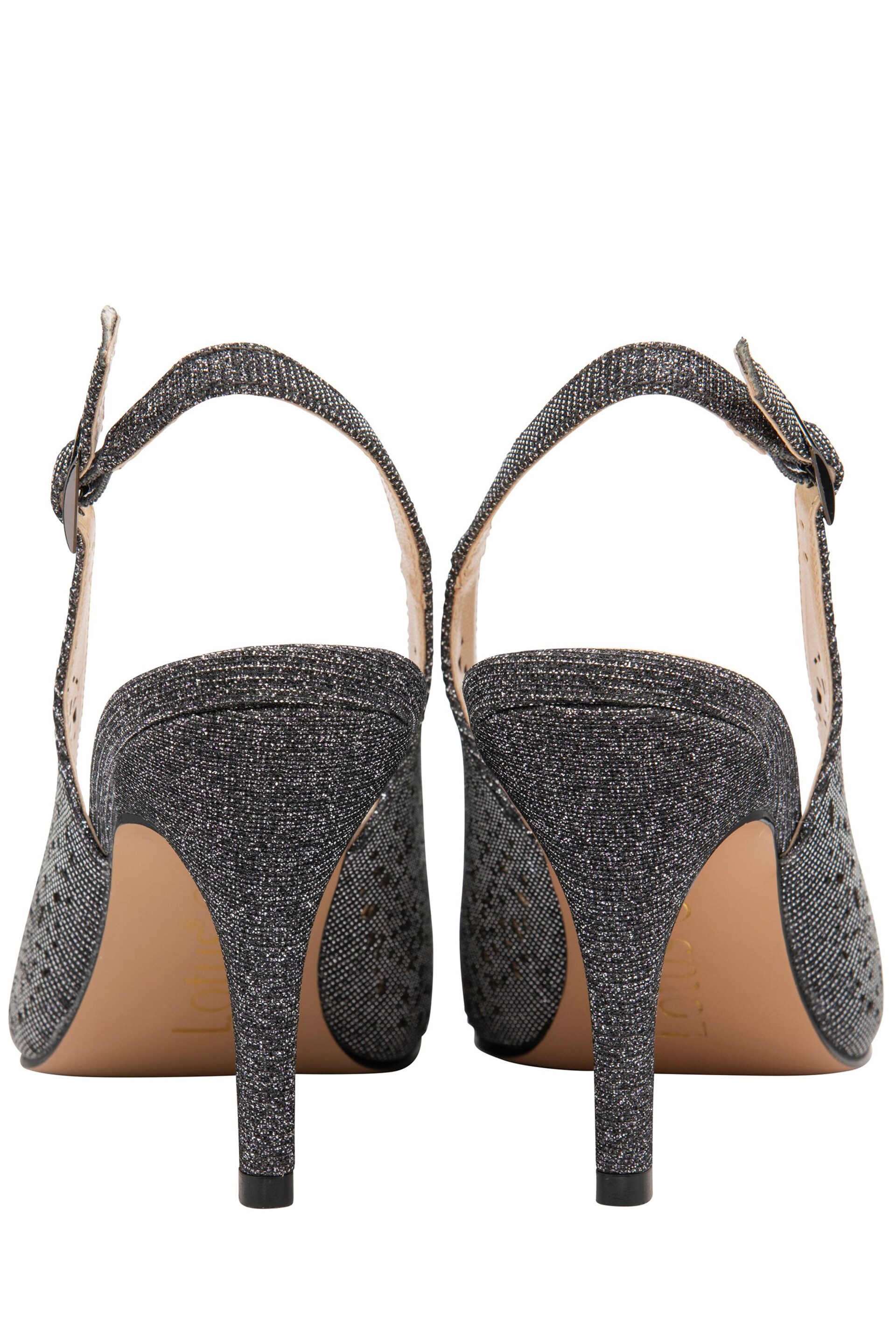 Lotus Grey Slingback Court Shoes - Image 3 of 4