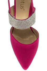 Lotus Pink/Sliver Slingback Court Shoes - Image 4 of 4