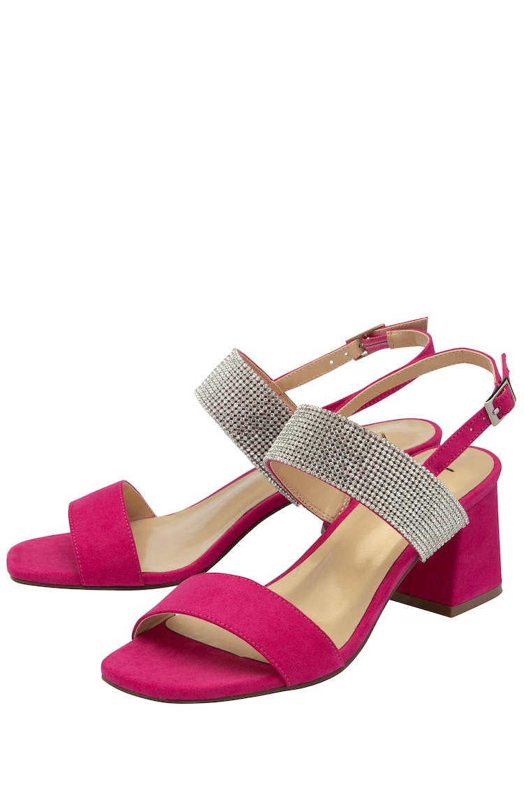 Lotus Pink Open-Toe Block-Heel Sandals - Image 2 of 4