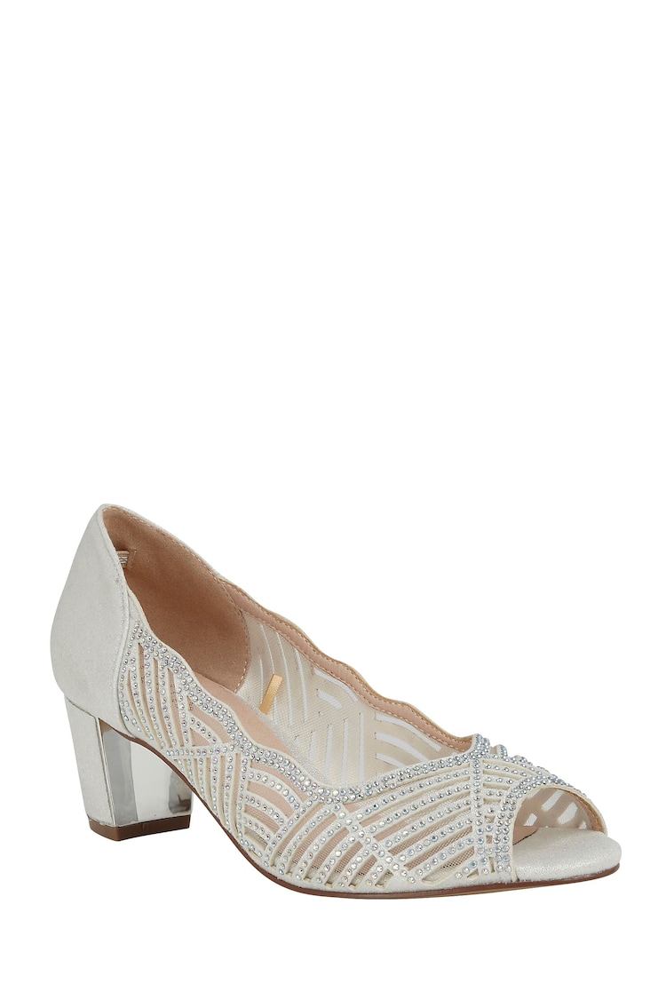 Lotus White Open-Toe Shoes - Image 1 of 4