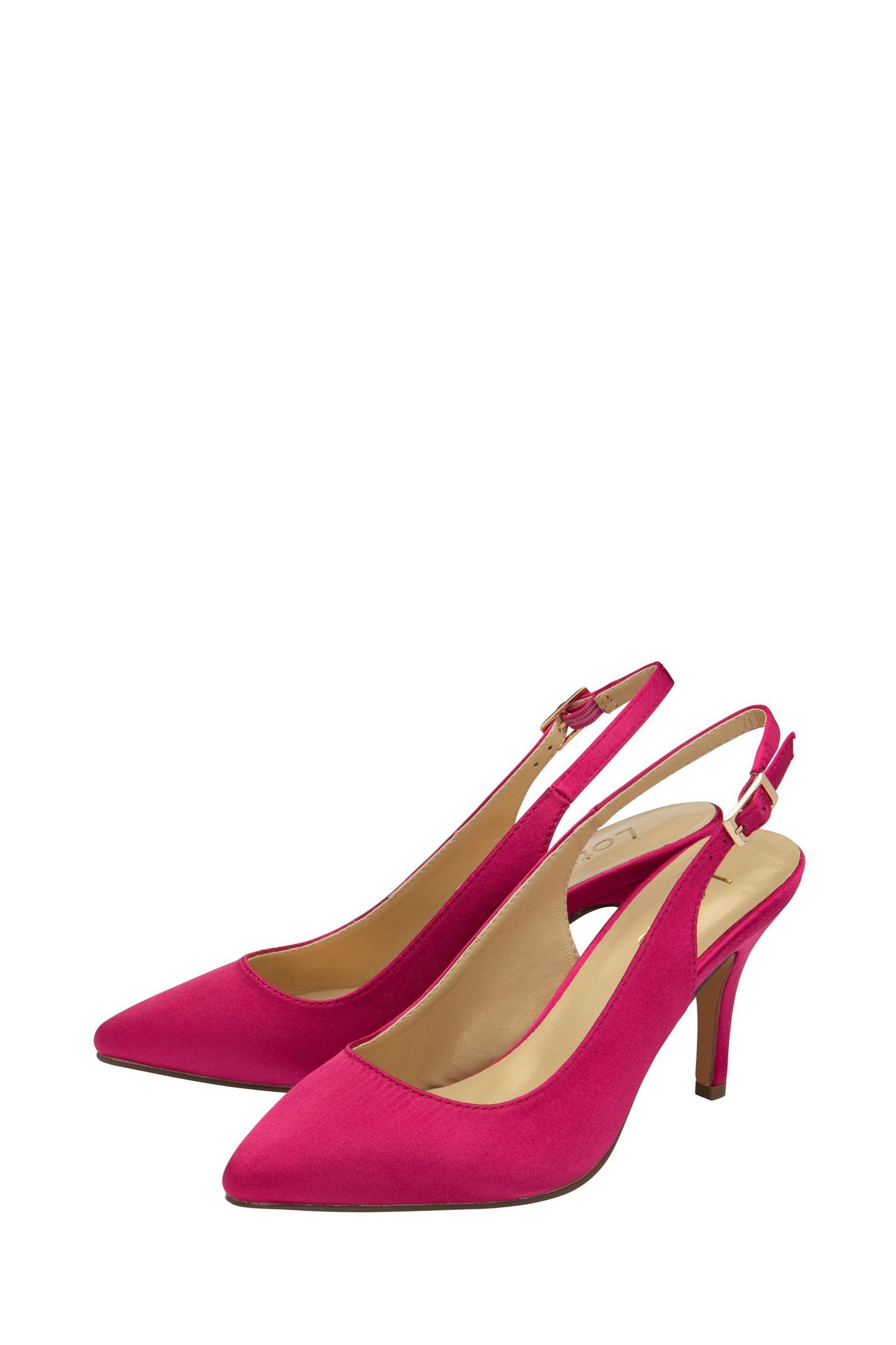 Lotus Pink Slingback Court Shoes - Image 2 of 4