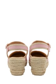 Lotus Pink Espadrille Wedge Sandals - Image 3 of 3