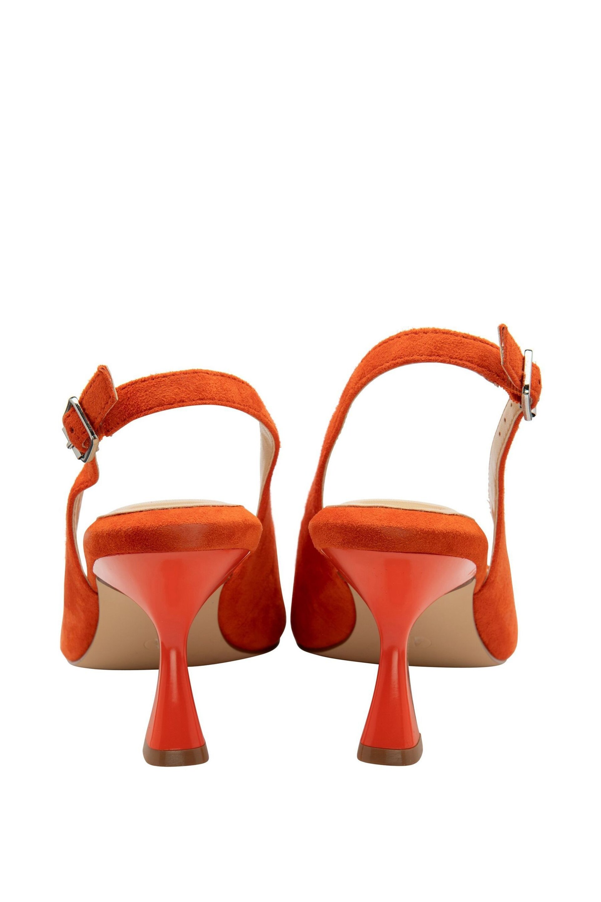 Lotus Orange Pointed-Toe Court Shoes - Image 3 of 4