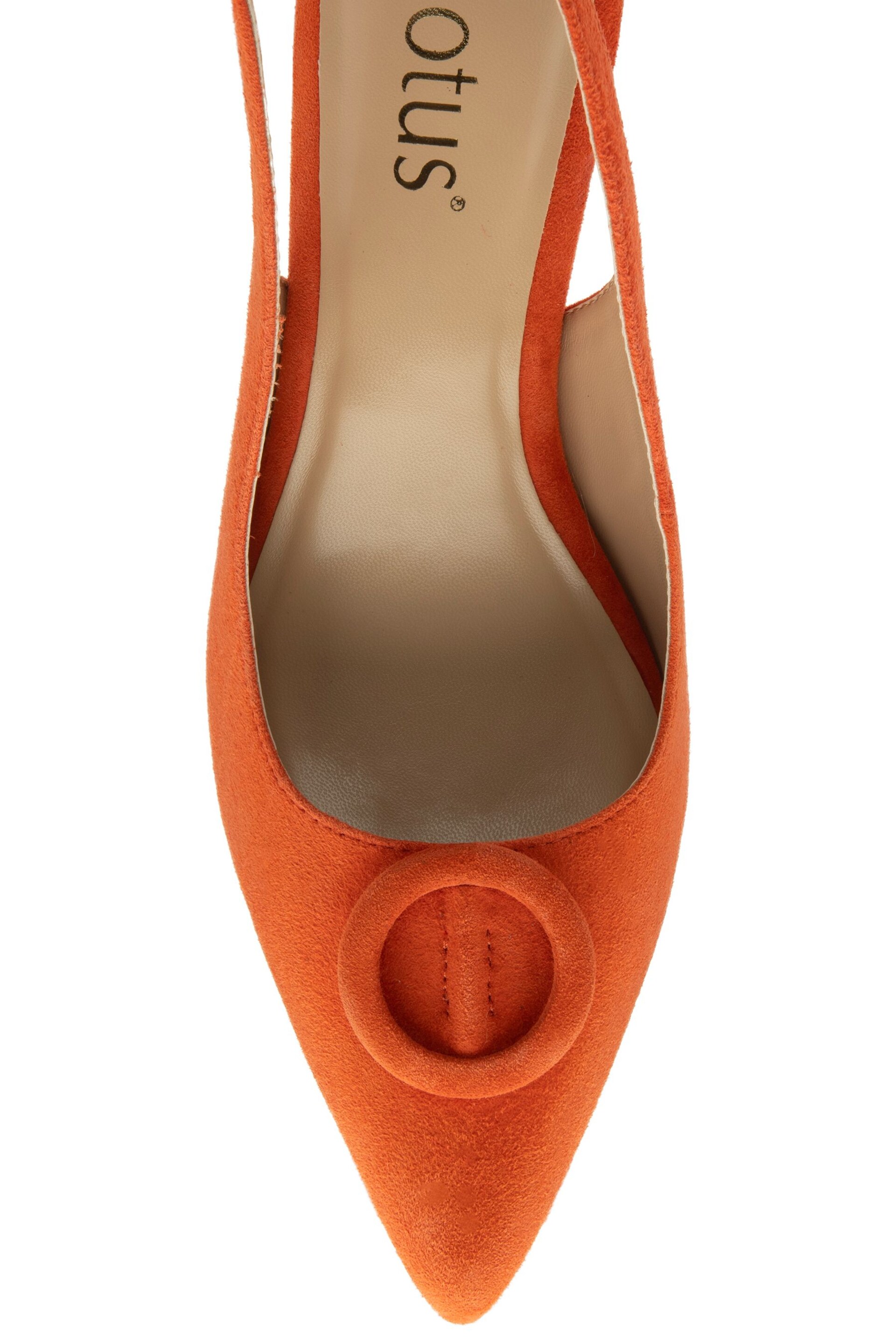 Lotus Orange Pointed-Toe Court Shoes - Image 4 of 4