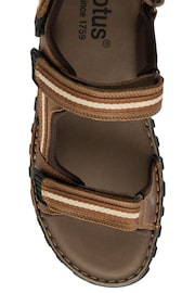 Lotus Brown Leather Open-Toe Sandals - Image 4 of 4
