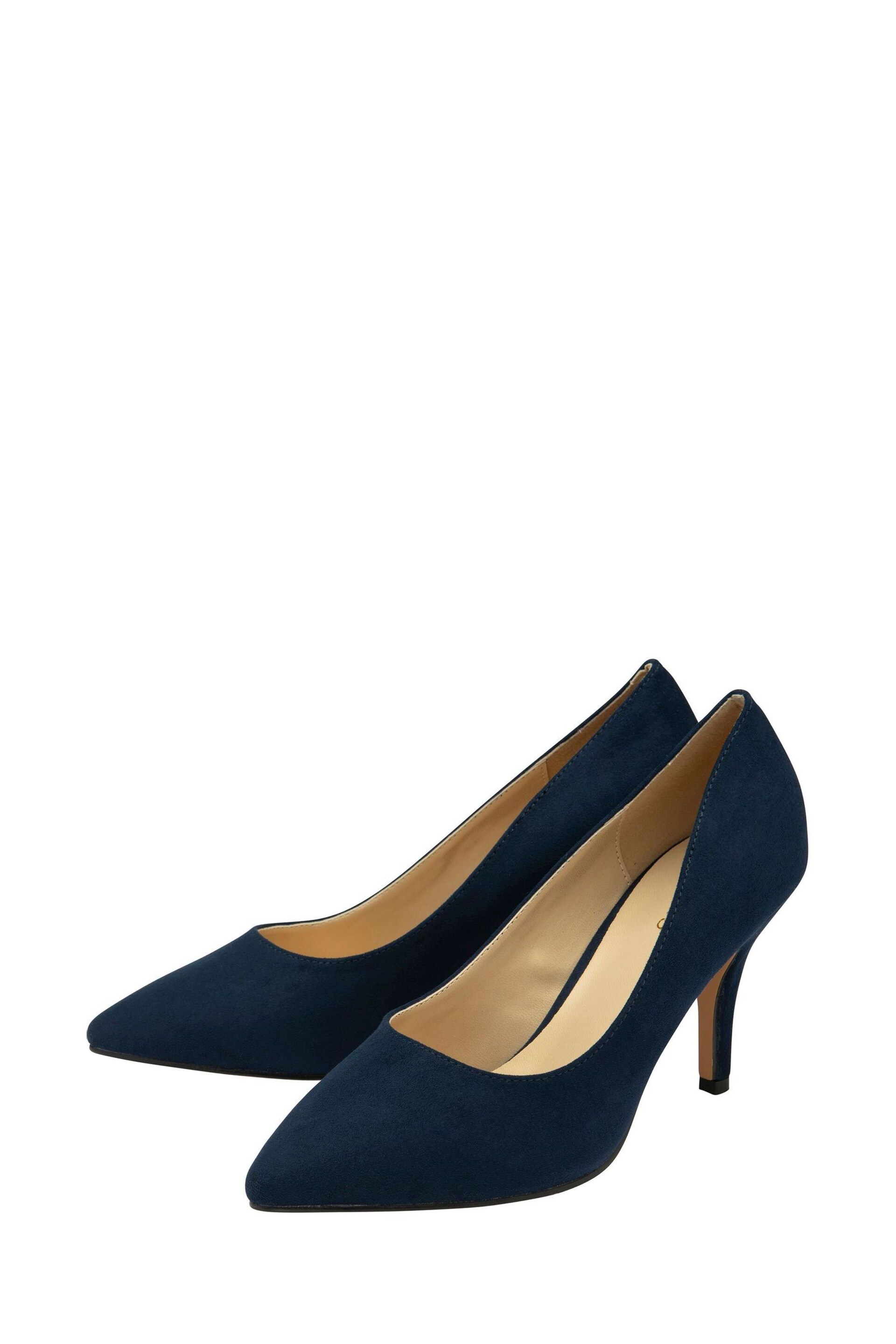 Lotus Blue Stiletto-Heel Court Shoes - Image 2 of 4