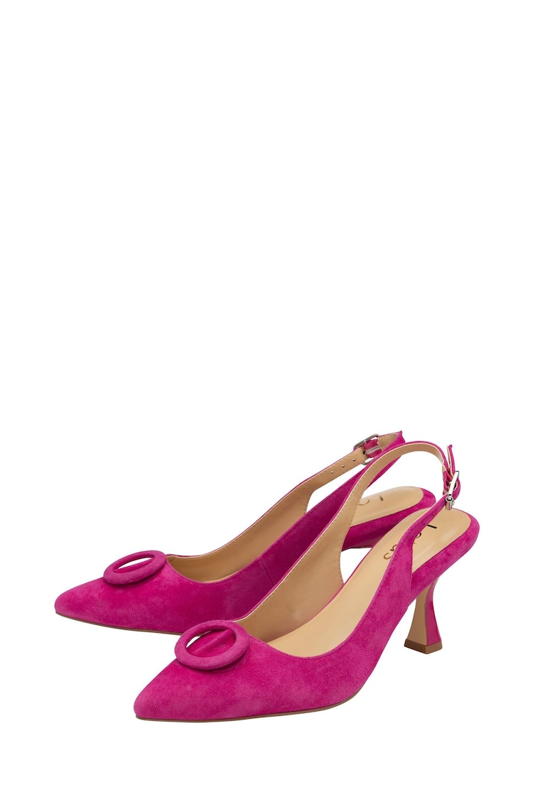 Lotus Pink Pointed-Toe Court Shoes - Image 2 of 4