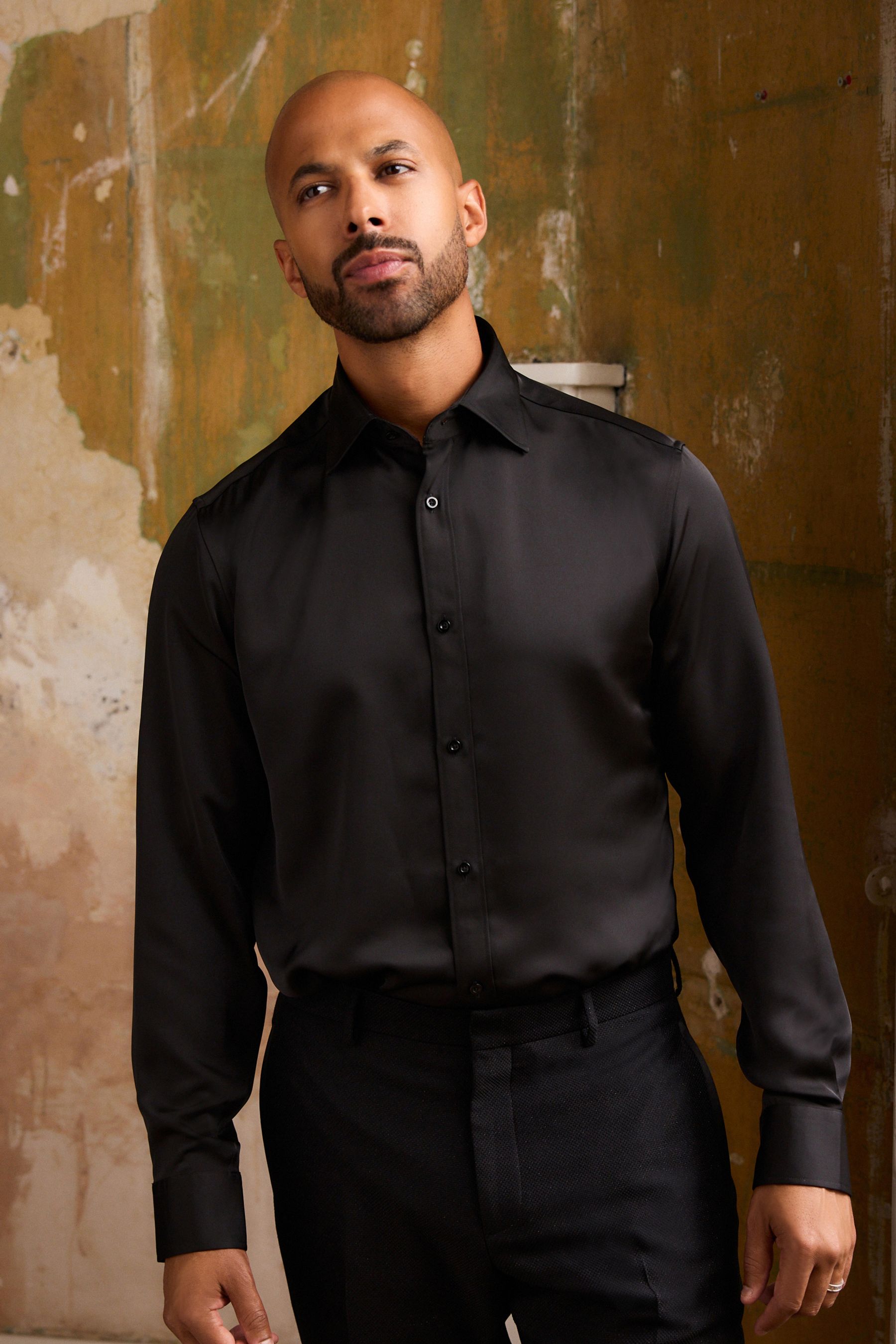 Buy Regular Fit EDIT Satin Long Sleeve Shirt Next Ukraine