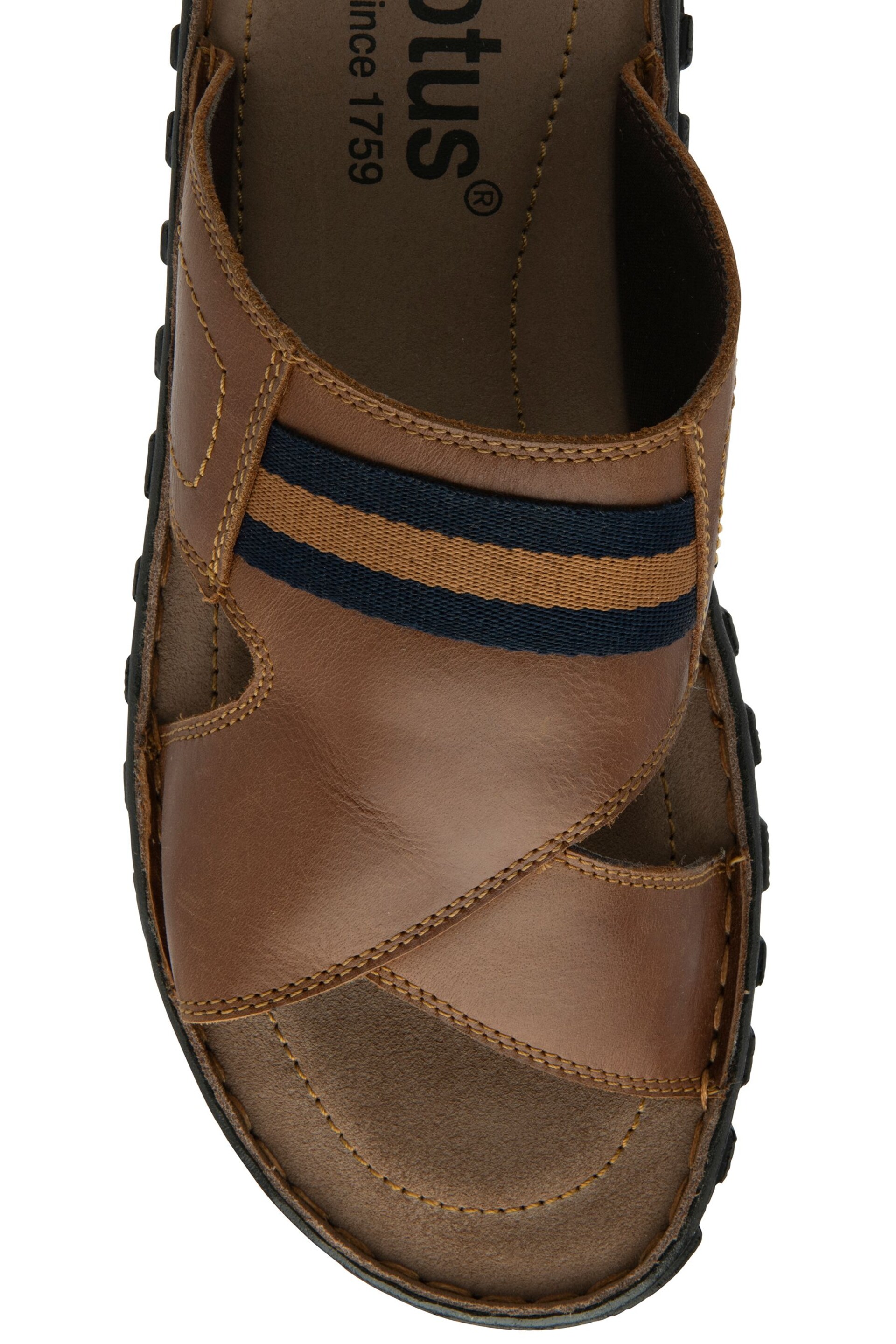 Lotus Brown Leather Mule Sandals - Image 4 of 4