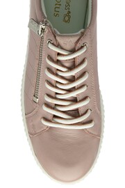 Lotus Pink Leather Zip-Up Trainers - Image 3 of 3