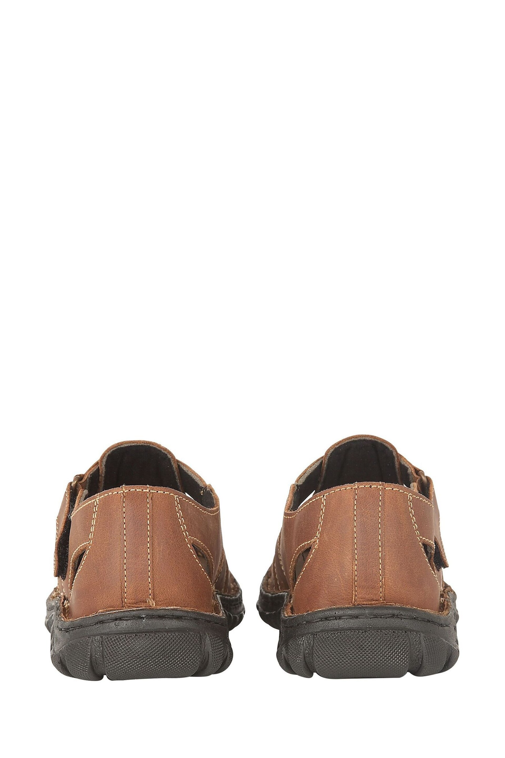 Lotus Brown Leather Fisherman Sandals - Image 3 of 4