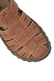 Lotus Brown Leather Fisherman Sandals - Image 4 of 4