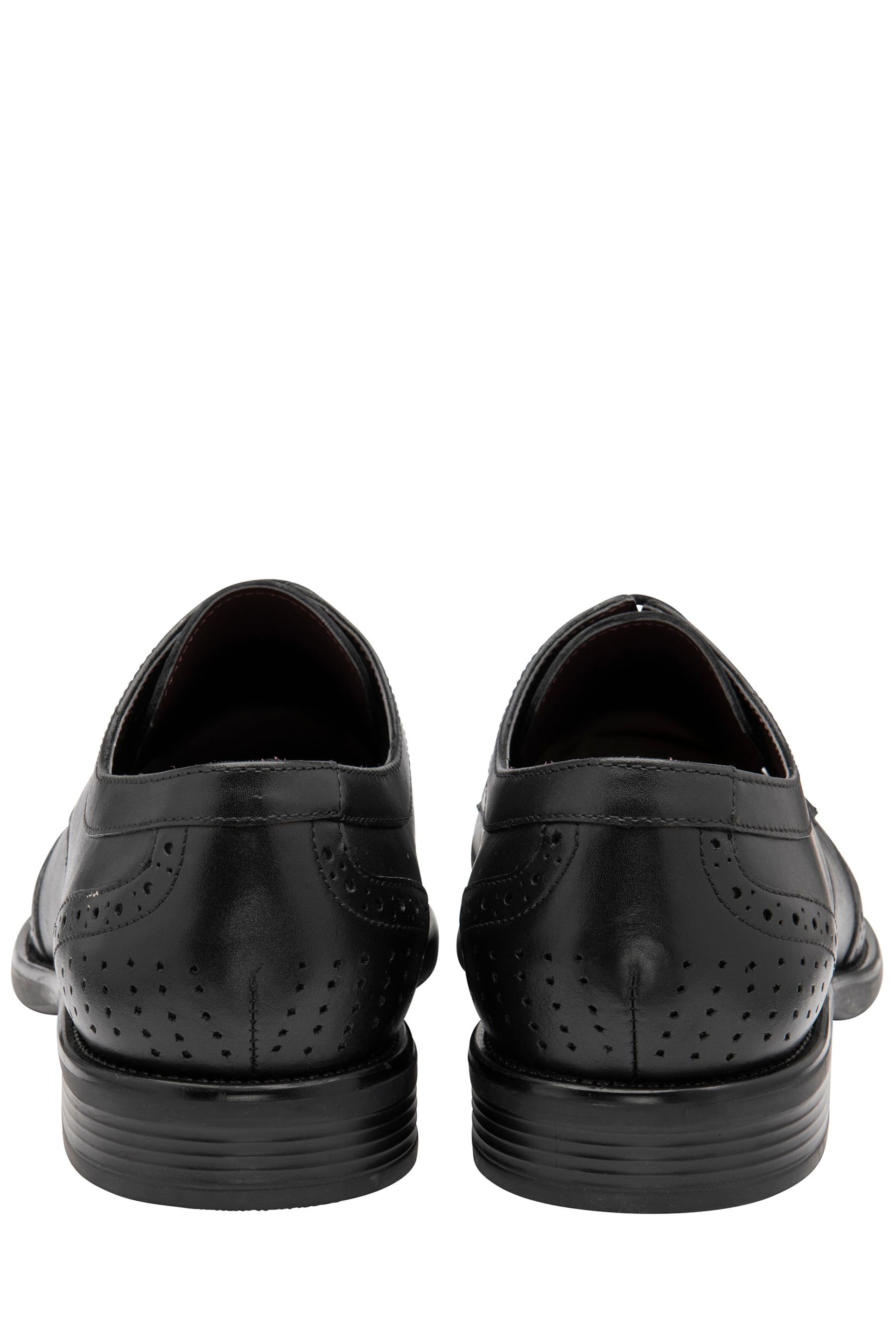 Lotus Black Leather Lace-Up Brogues - Image 3 of 4