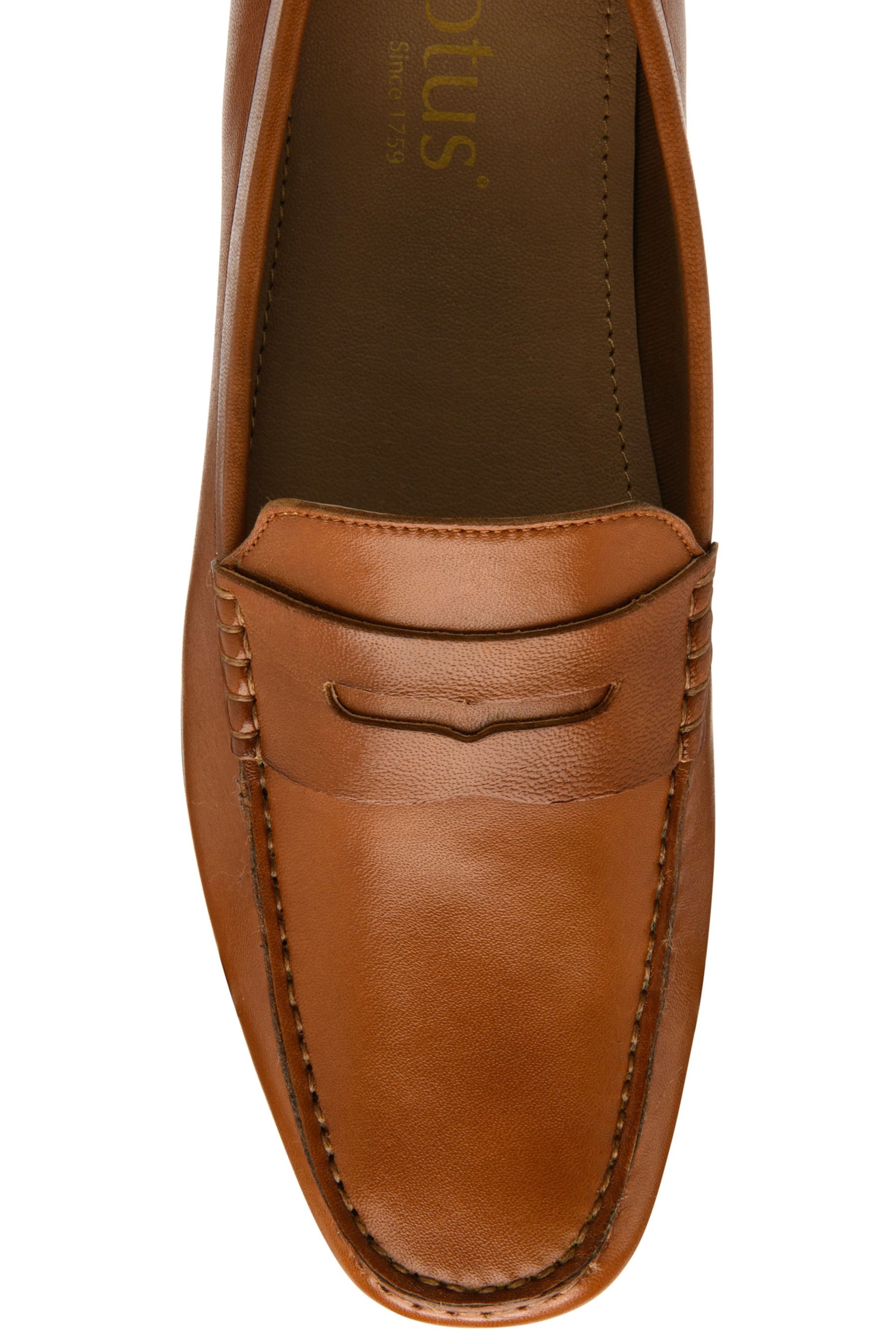 Lotus Brown Leather Loafers - Image 4 of 4