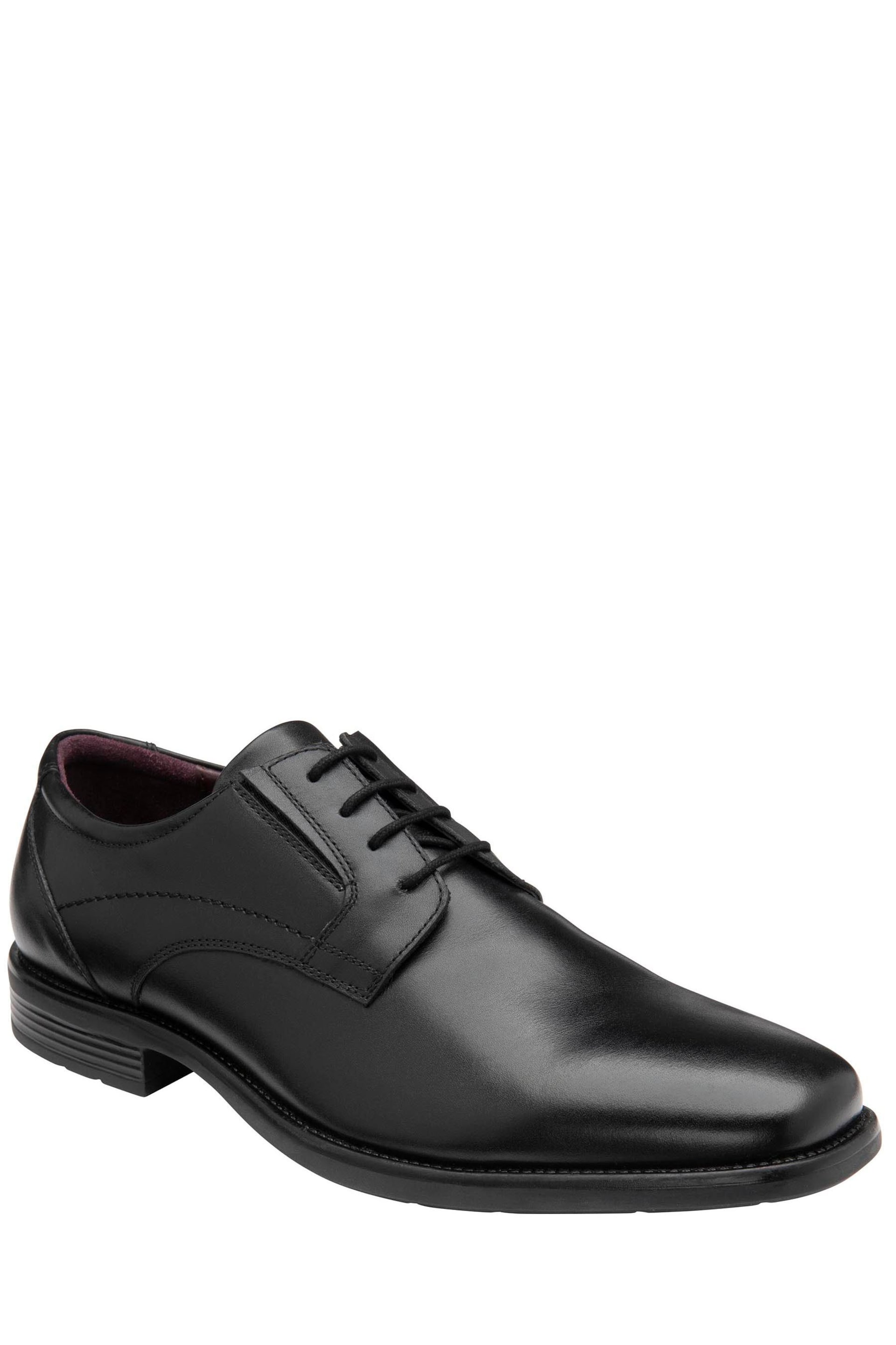Lotus Black Leather Derby Shoes - Image 1 of 4