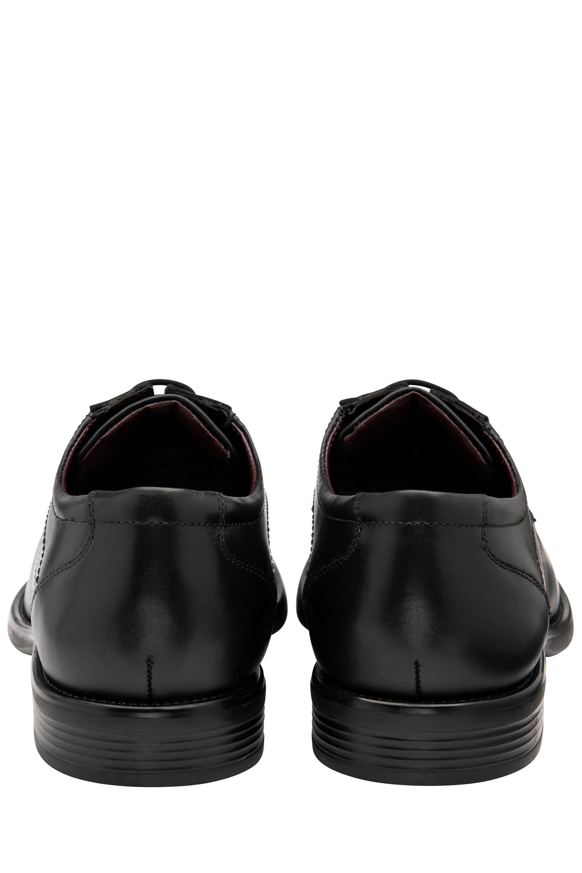 Lotus Black Leather Derby Shoes - Image 3 of 4