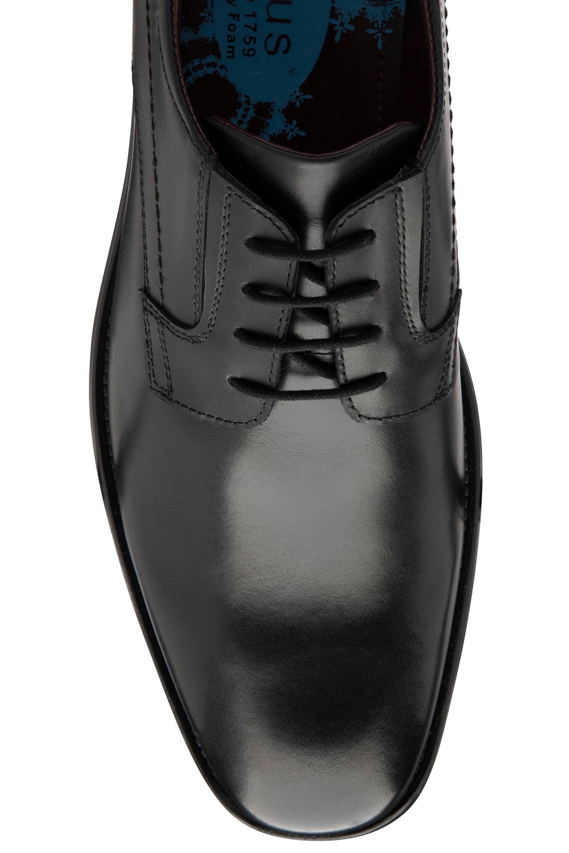 Lotus Black Leather Derby Shoes - Image 4 of 4
