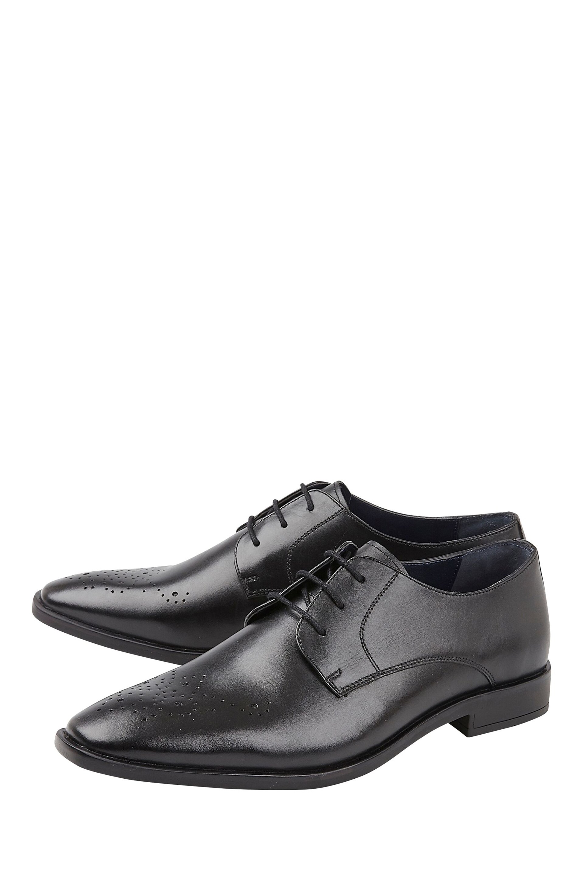 Lotus Black Olive Leather Derby Shoes - Image 2 of 4