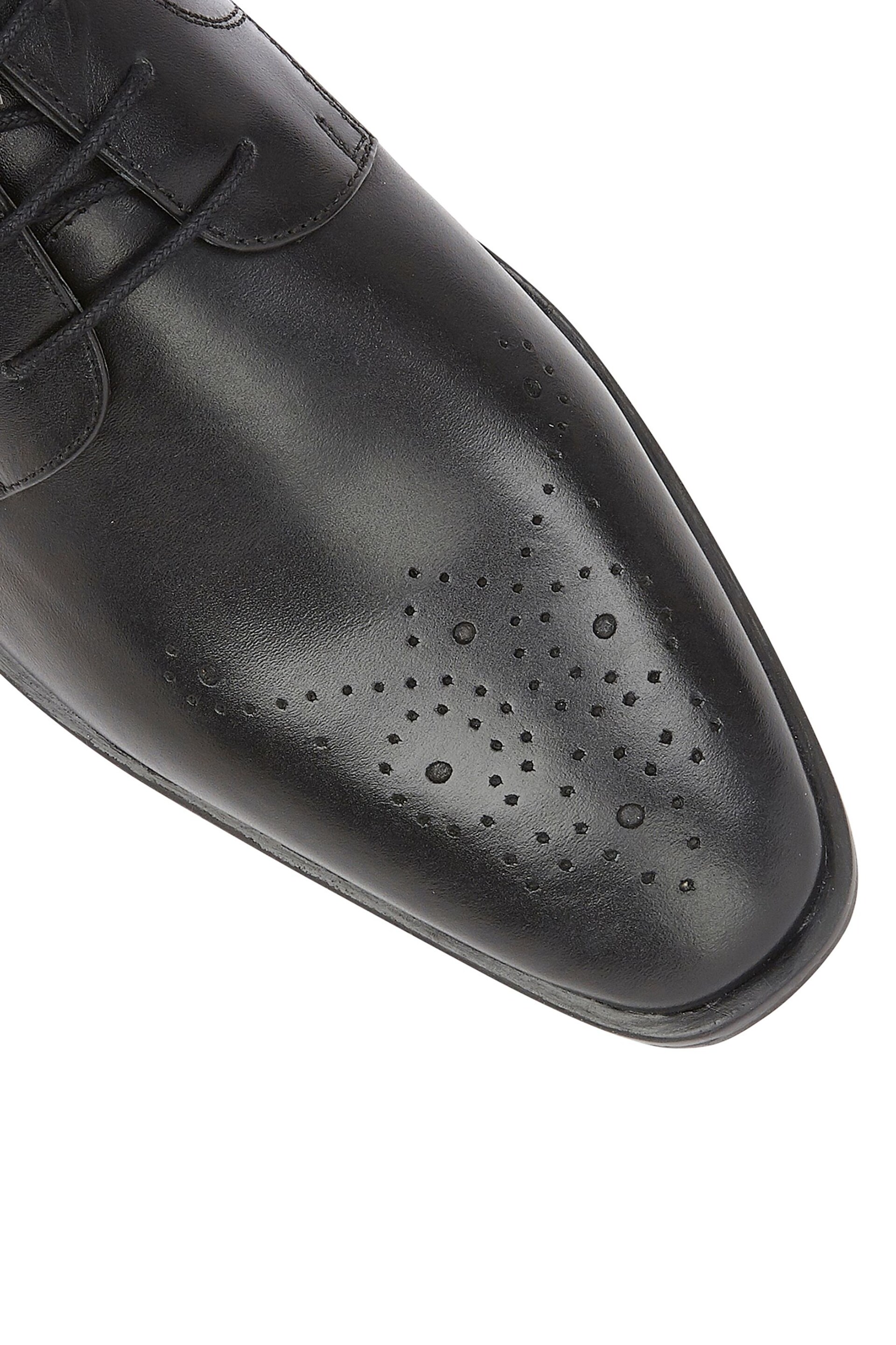 Lotus Black Olive Leather Derby Shoes - Image 4 of 4