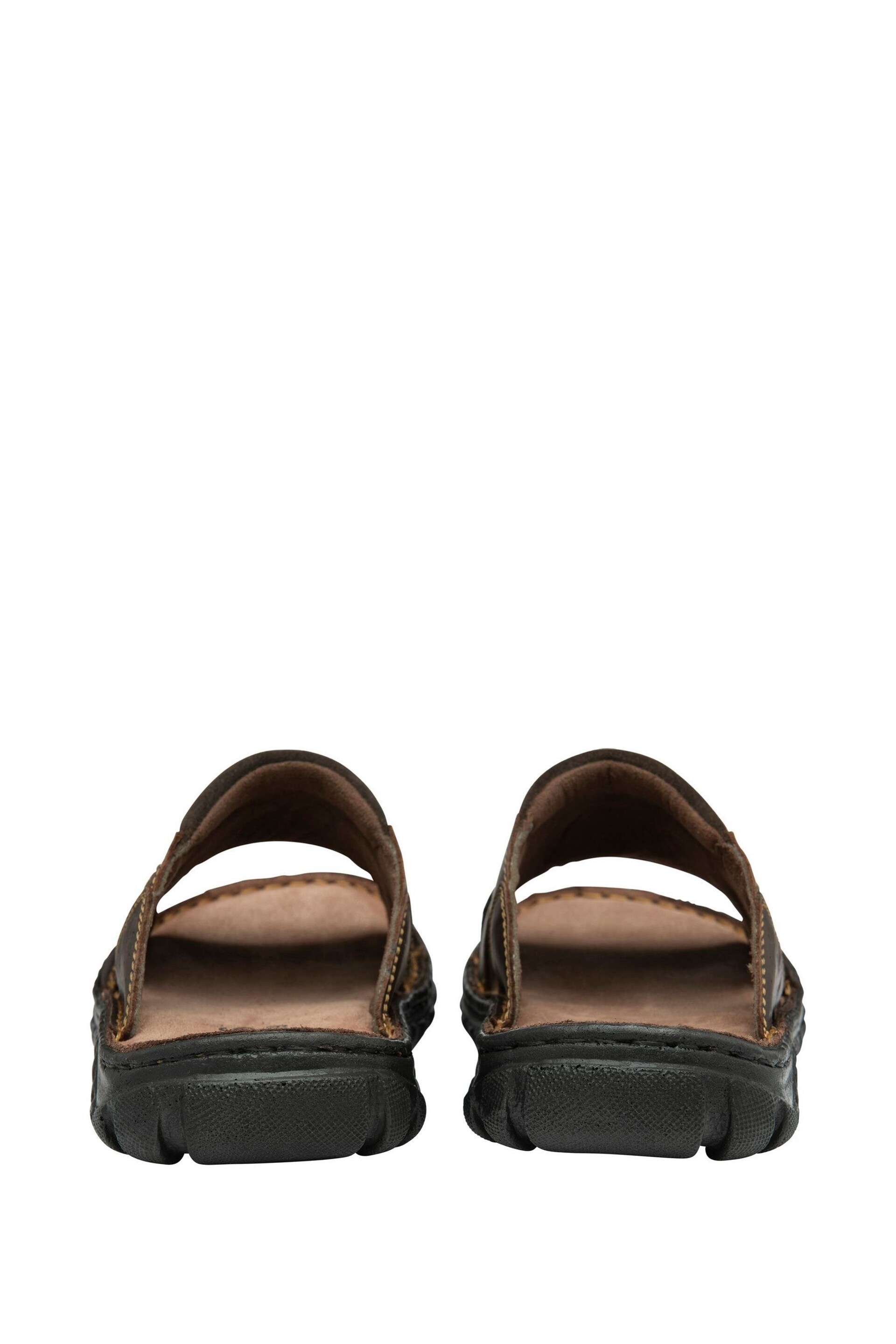 Lotus Brown Open-Toe Mule Sandals - Image 3 of 4