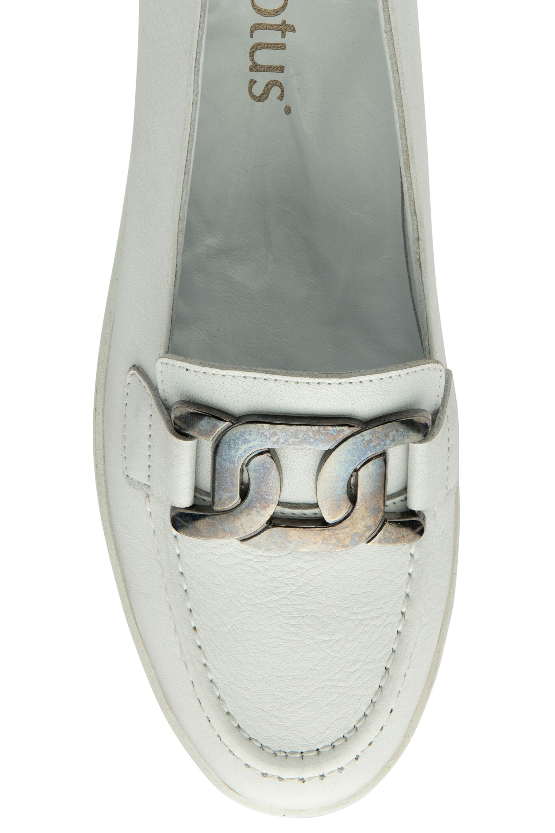 Lotus White Slip-On Casual Shoes - Image 4 of 4