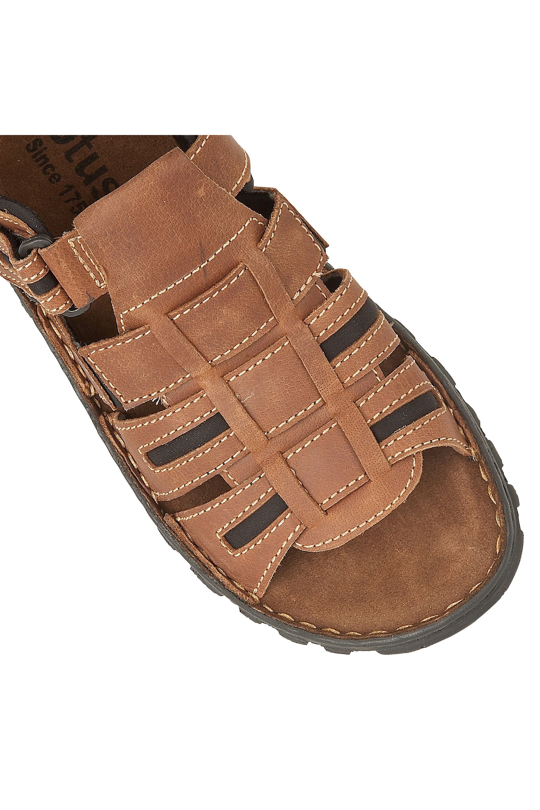 Buy Lotus Light Brown Leather Open Toe Sandals from Next Canada