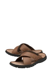 Lotus Brown Leather Mule Sandals - Image 2 of 4