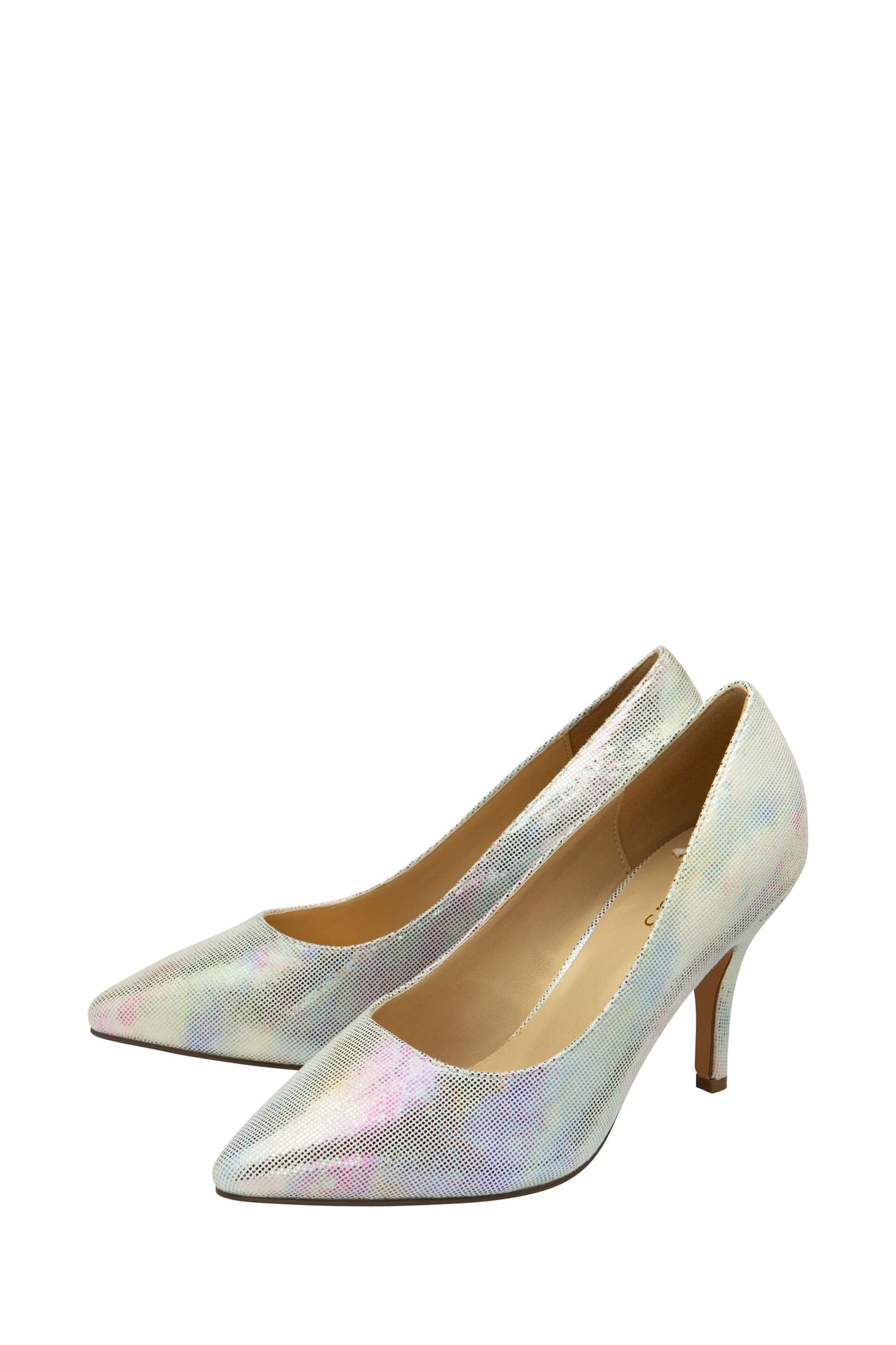 Lotus Silver Stiletto-Heel Court Shoes - Image 2 of 4