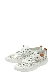 Lotus White Leather Casual Shoes - Image 2 of 4