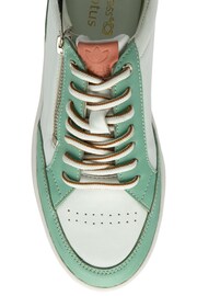Lotus Green Leather Zip-Up Trainers - Image 4 of 4