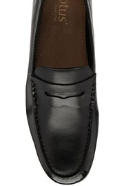 Lotus Black Leather Loafers - Image 4 of 4
