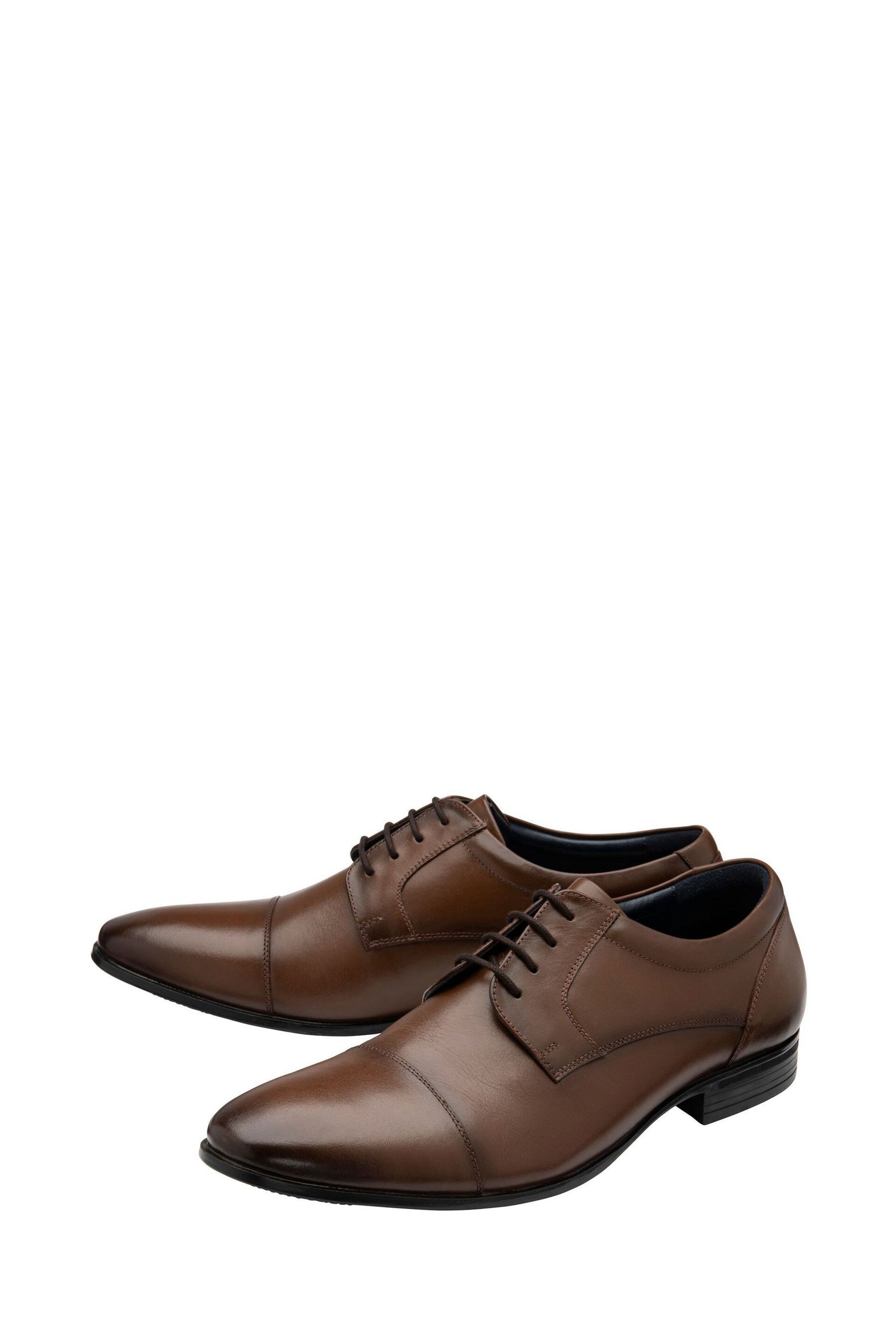Lotus Brown Leather Oxford Shoes - Image 2 of 4