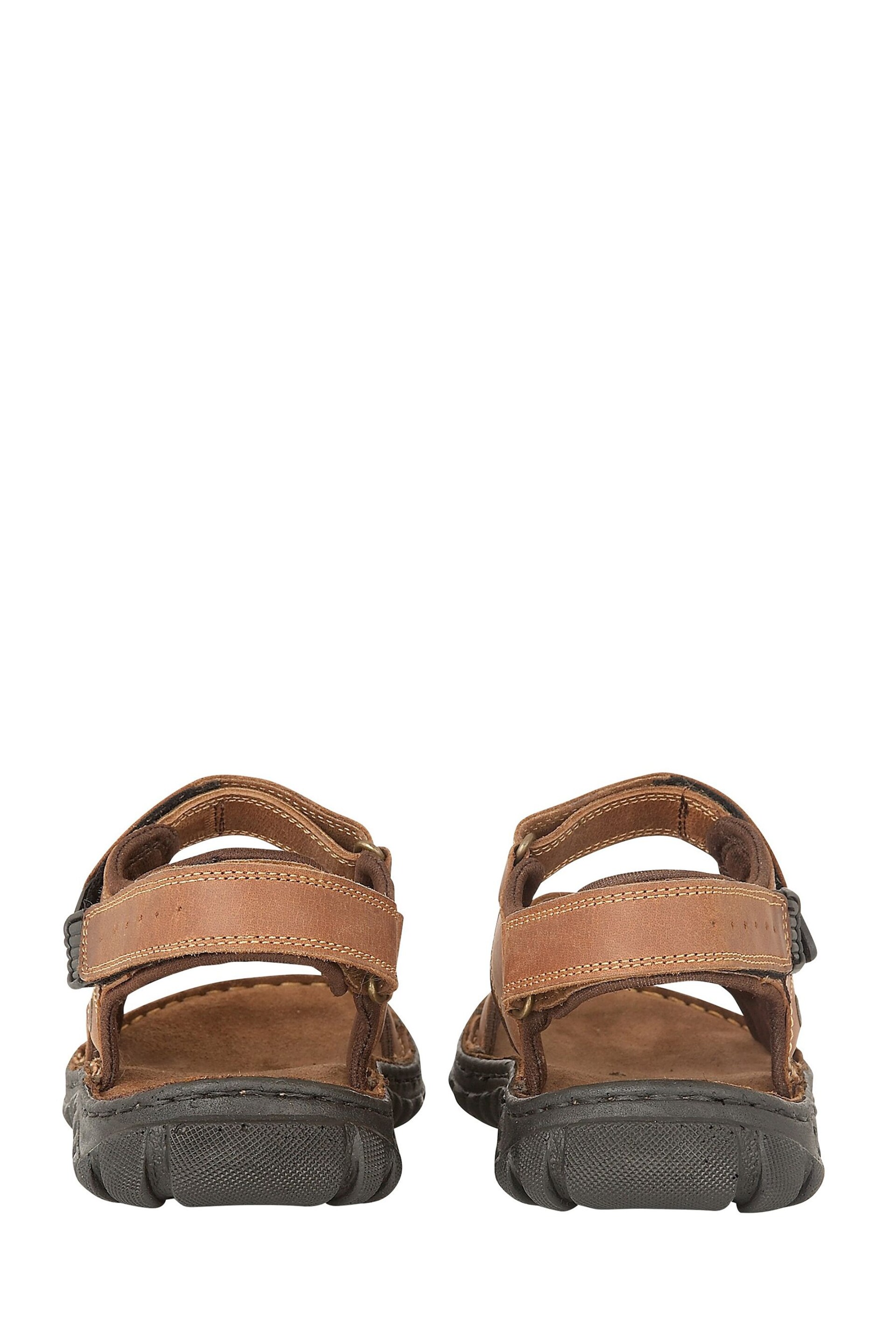 Lotus Brown Leather Open-Toe Sandals - Image 3 of 4