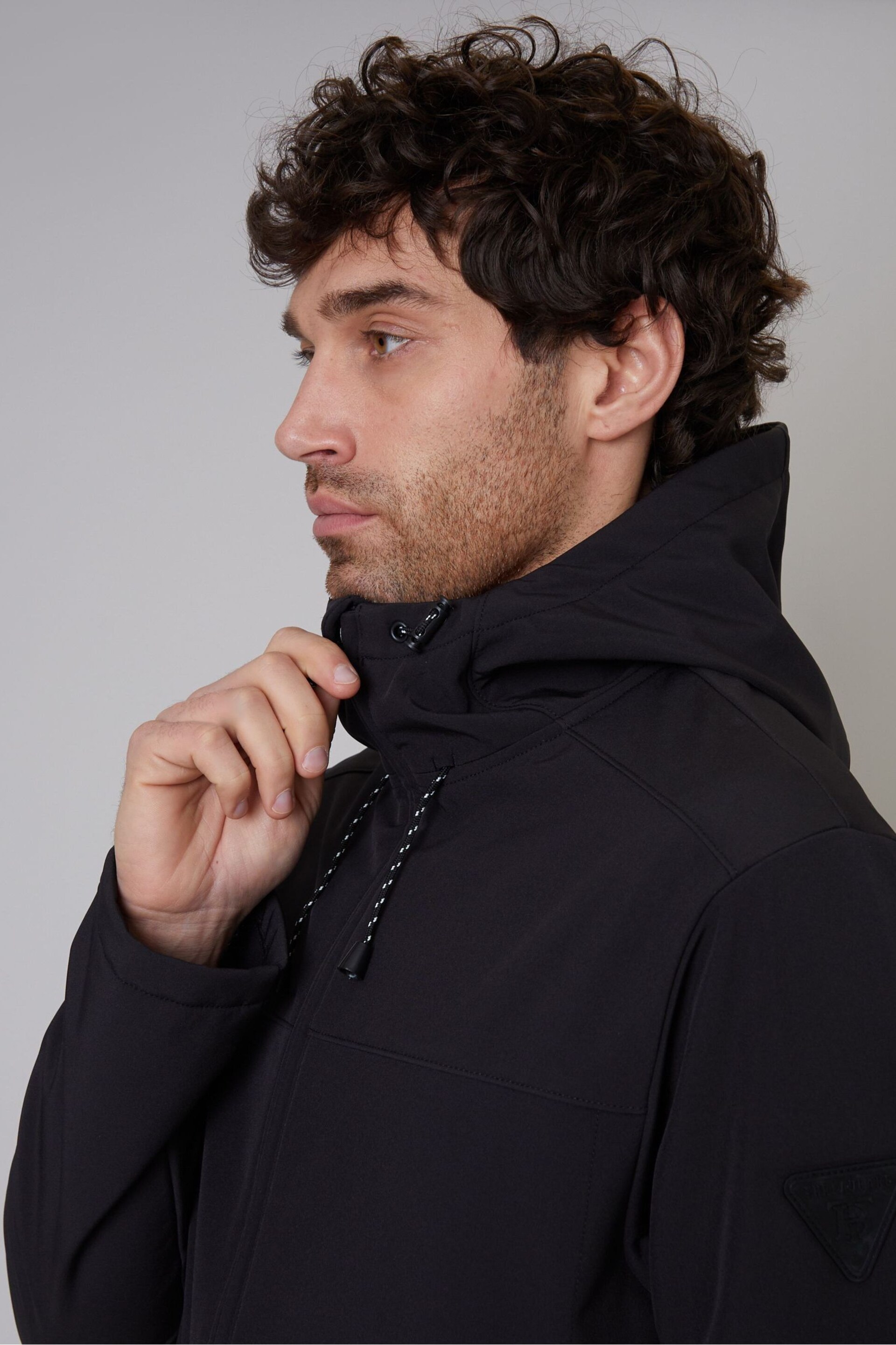 Threadbare Black Fleece Lined Hooded Jacket - Image 5 of 5