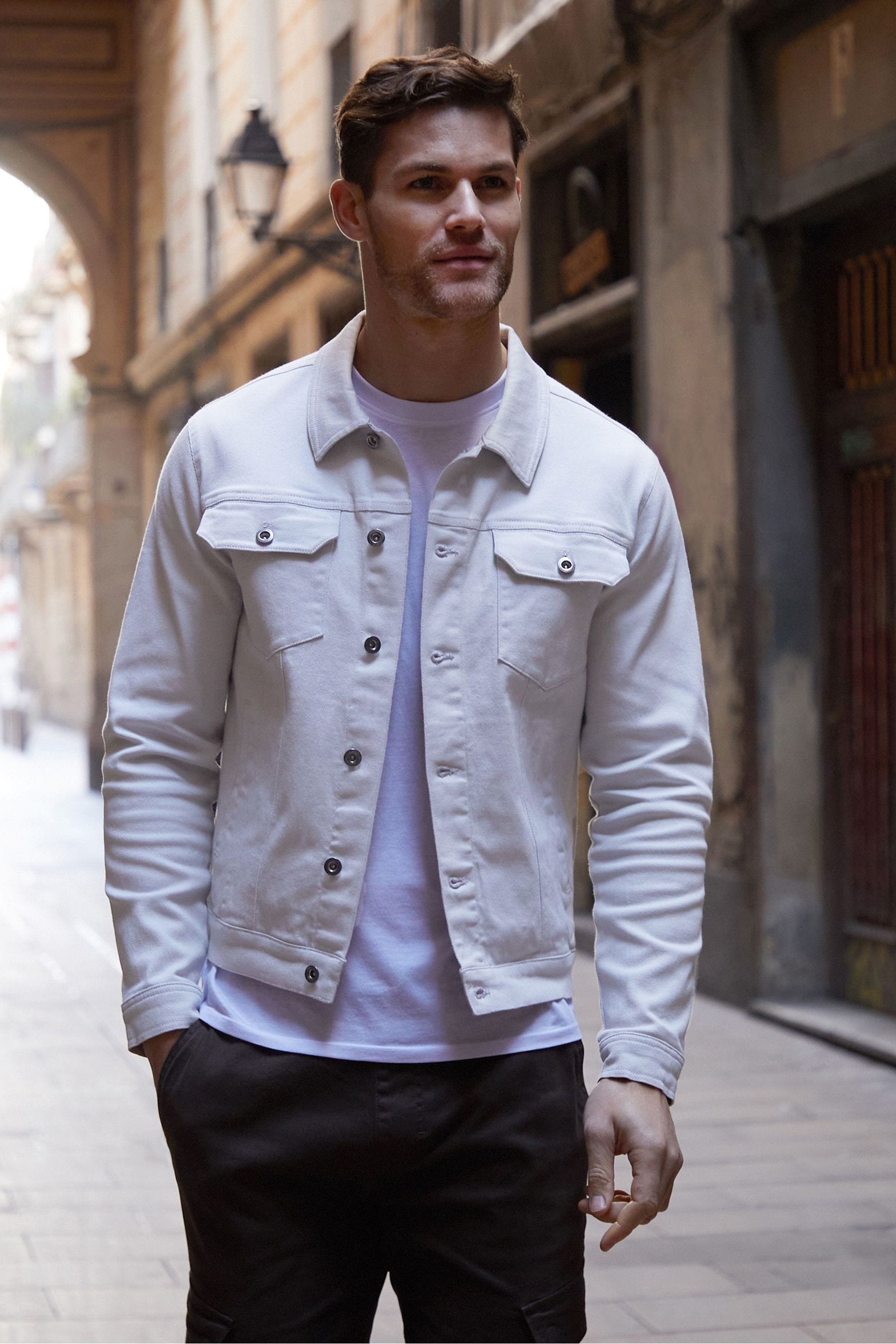 White denim jacket ireland top