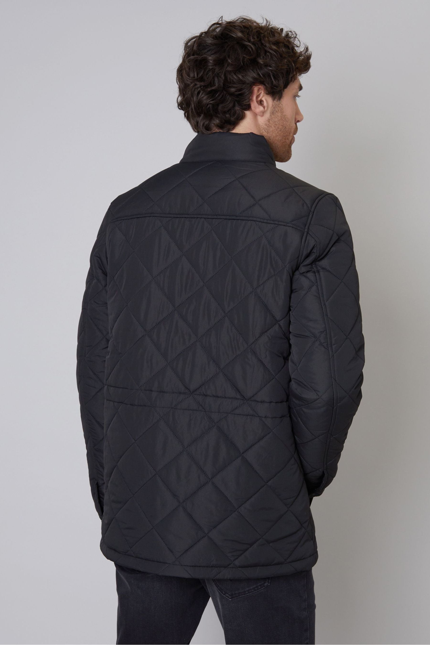 Buy Threadbare Black Showerproof Waterproof Diamond Quilted Jacket from Next Canada
