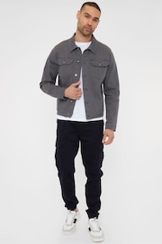 Threadbare Grey Classic Denim Jacket - Image 3 of 4