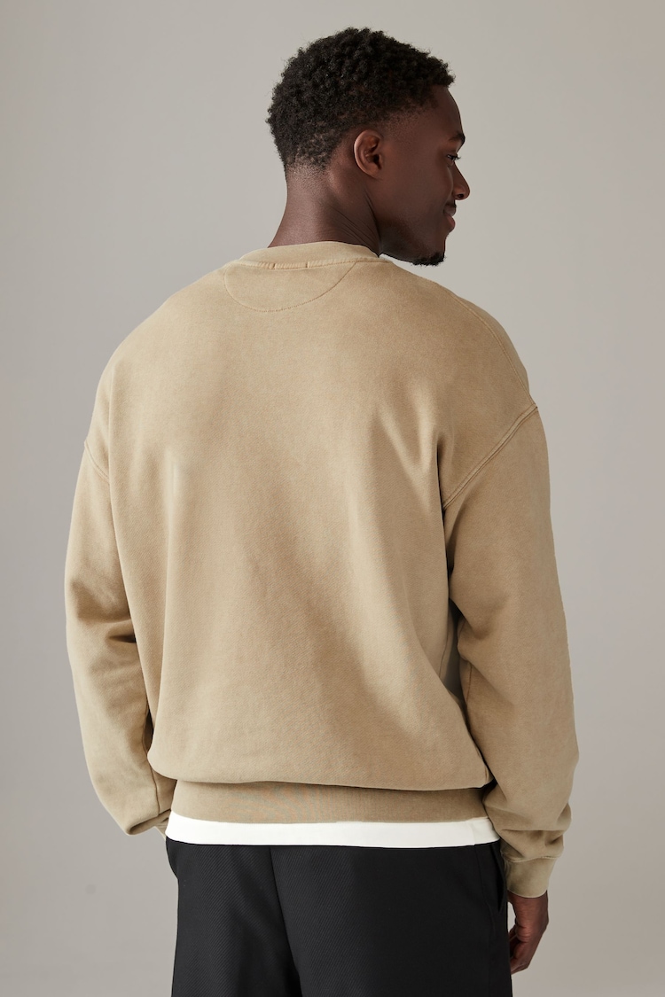 Lacoste Washed Brown Sweatshirt - Image 2 of 4