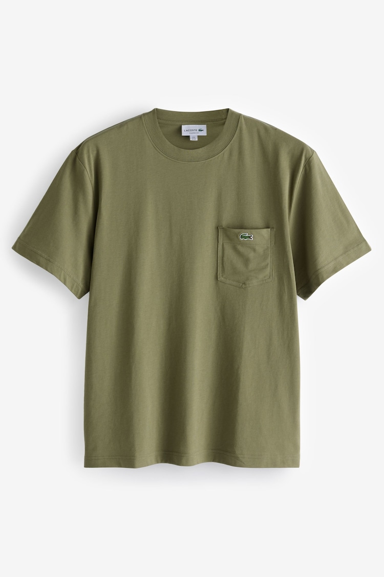 Lacoste Green Logo Pocket T-Shirt - Image 4 of 4