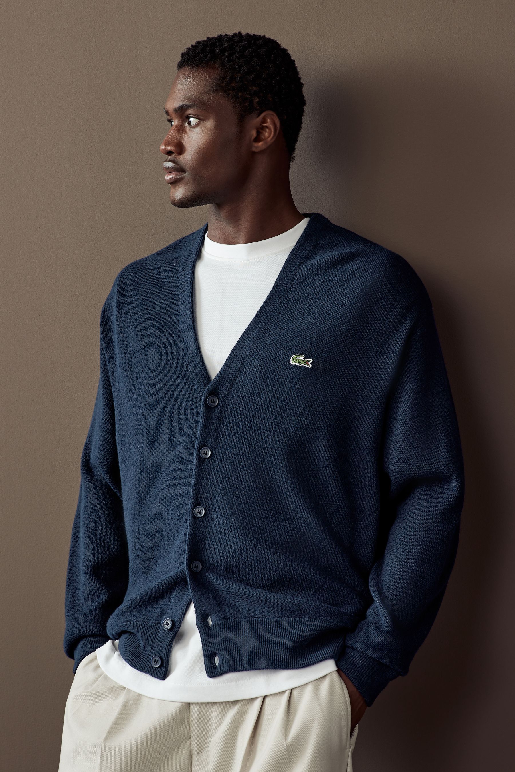 Lacoste golf cardigan deals