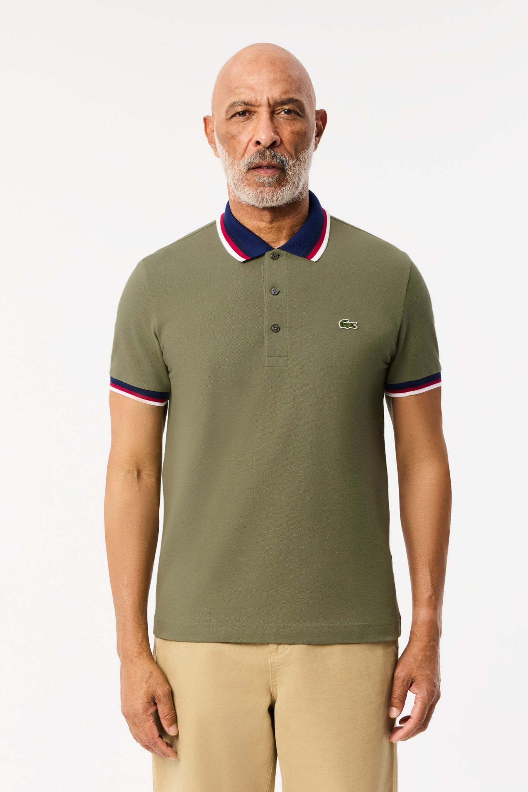 Buy Lacoste Contrast Collar 100 Cotton Polo Shirt from Next Luxembourg