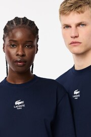 Lacoste Blue Paris Logo T-Shirt - Image 3 of 7