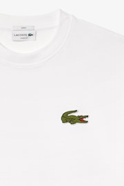 Lacoste Croc Effect Signature White T-Shirt - Image 2 of 2